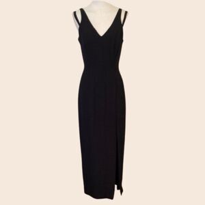 Vintage 80's Reggio Black Strappy Gown Size 4